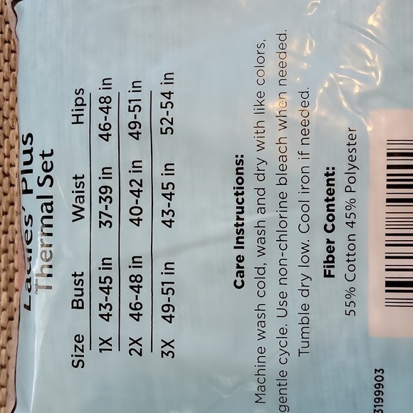 Bobbi Brooks sleepwear size 2X thermal set long sleeve top with jogger pants - Picture 7 of 9